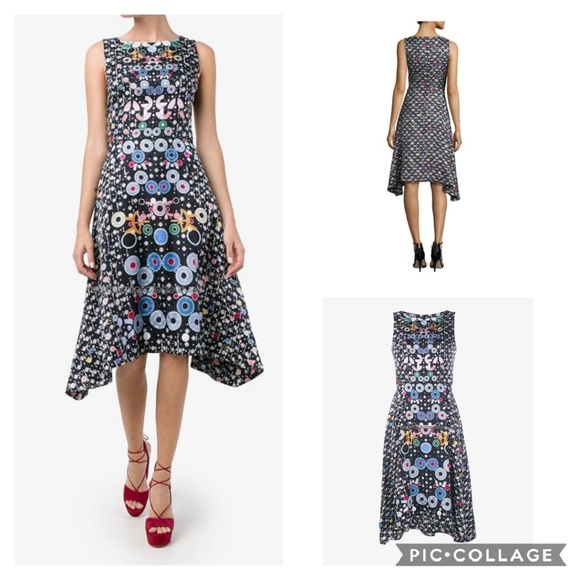 Peter Pilotto Sleeveless Asymmetric Silk Dress - Picture 8 of 8